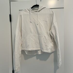 Outdoor voices white cropped hoodie